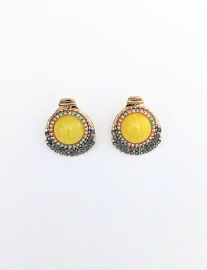 Yellow Stud Earrings